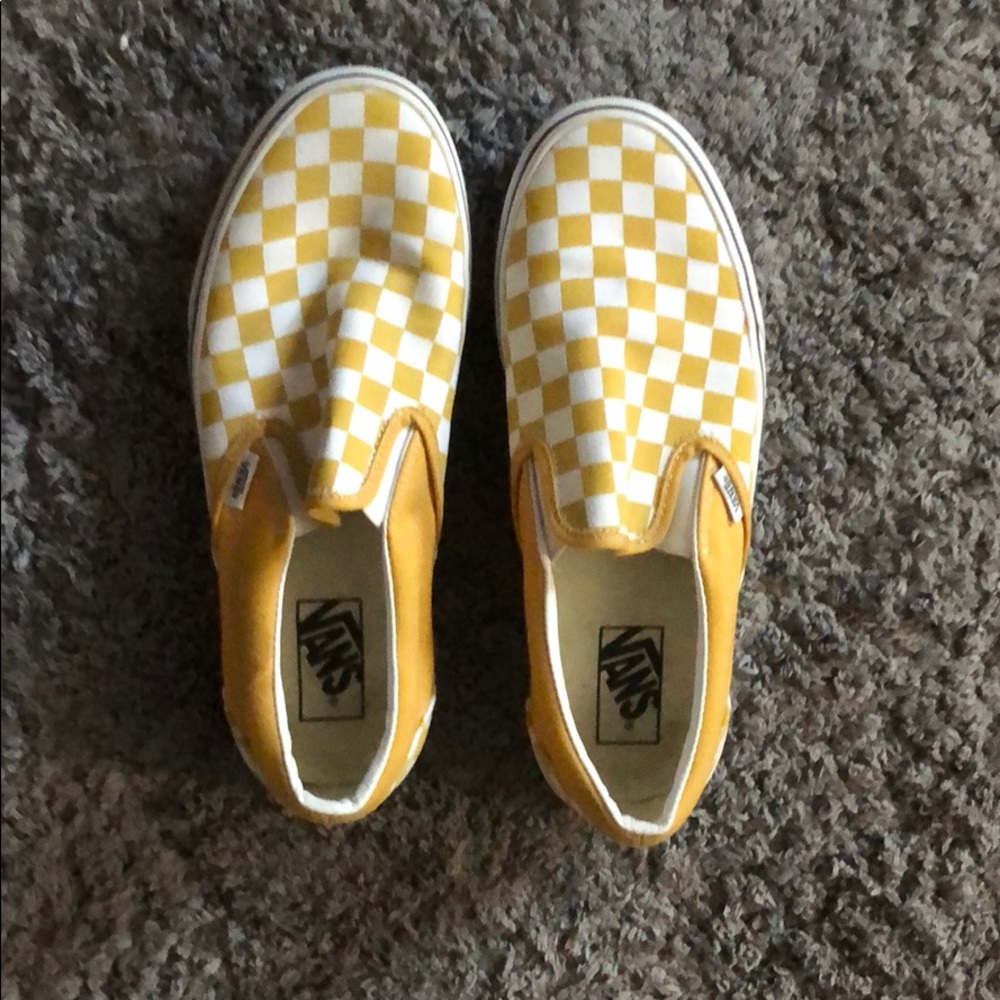 Yellow Checkered Vans